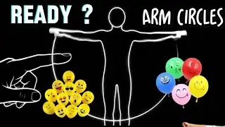 Immersive Interactive Warm Up|arm circles|happy 