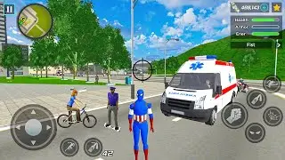 Captain America Rope Hero Ninja Gangster Crime Vegas City #2 - Android Gameplay