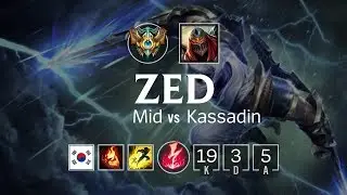 Zed Mid vs Kassadin - KR Challenger Patch 8.4