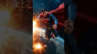 Ai Superhero Fight Superman Smashing Meteorites Outer Space #ai #aifights #superman #dc #shorts