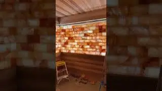 Customer Builds AMAZING Salt Wall Panel in Sauna