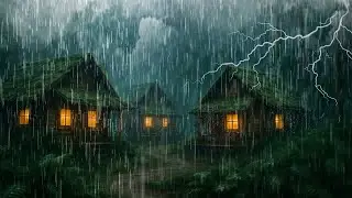 Gentle Night RAIN - Rain Sounds For Sleeping - Heavy Rain to Sleep FAST, Insomnia Relief, ASMR