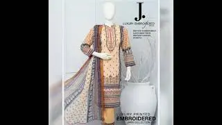 J. LUCURY PRINTED EMBROIDERED LAWN COLLECTION.2021