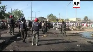 Aftermath of blast at mosque which killed 35 people