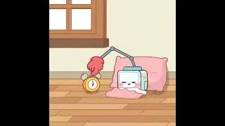 Cubie vs ⏰ #animation #動畫 #cute