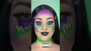PRIDE FLAGS AS MAKEUP PART 3?! 😱😍 #shorts