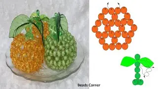 Pola Membuat Buah jeruk dari Mote/Orange pattern/Handmade with Bead