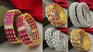 Trendy American Diamond Bangles | Shine Bright with These Stunning American Diamond Bangle Design