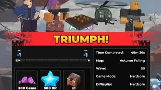 Autumn Falling hardcore triumph | 2P | 48m 36s | No exclusive towers | skill tree disabled | WR