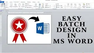 Batch logo Design in ms word  | Beautiful logo design in ms word | simple batch design in ms word