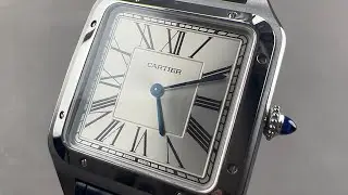 Cartier Santos-Dumont WSSA0032 | Элегантные и тонкие наручные часы из нержавеющей стали 34 мм