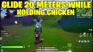 Fortnite glide 20 meters while holding a chicken.chicken locations - Week 3 challenges