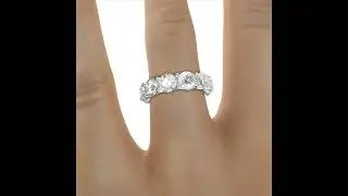 7 Carat Round Cut Diamond Eternity Band - Hand Animation