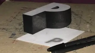 3D Art On Paper Easy Floating Block Letter P Trick