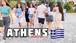 THISEIO STREET ATHENS,GREECE [Full Tour 4k]🥵JULY 2022 | Evening Life Athens Greece || World Tour 🌎
