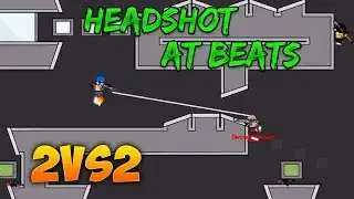 Mini Militia- Sniper Headshot while Crouching? (2vs2) GAMEPLAY