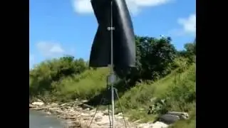 tornado turbine at the beach   tested unit