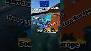 🌍 European Borders Explained in 60 Seconds 🗺️ #dailygeography #europe #mapping  #geographyshorts