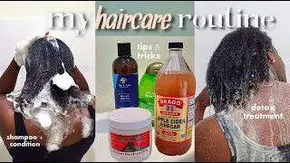 MY NATURAL HAIRCARE WASH DAY ROUTINE | Length Retention, Detox Treatment & MORE