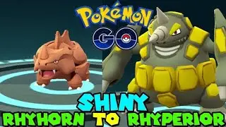 SHINY RHYHORN IN POK&Eacute;MON GO! Max CP Shiny Rhyperior Evolution!