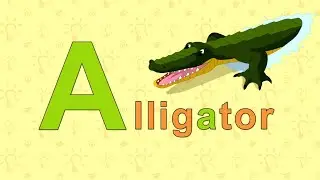 A for alligator 🐊 | Alphabets animals | abcd animals | phonic song animals | abcd | alphabets | kids