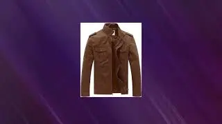 WenVen Men's Casual Washed Cotton Military Jacket