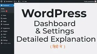 WordPress Dashboard And Important Settings Detail Explained in Hindi Urdu | ActionCoder