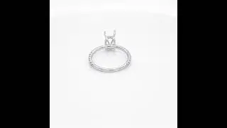 18kt White Gold Diamond Semi Mount