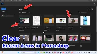 How to clear recent files in photoshop