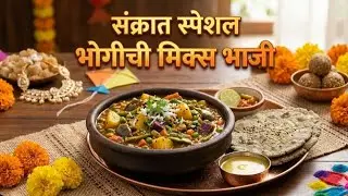 संक्रातिच्या सणाला भोगीच्या दिवशी बनवली जाणारी स्पेशल मस्त भोगीची भाजी ( खेगांटे )
