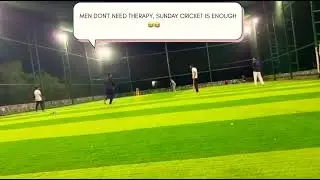 Men don't need Therapy, Sunday Cricket is enough #cricketbox #cricket #viral #boxcricket #shorts 