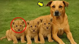 A Dog Raised 3 Lion Cubs, But When They Grew Up, The Unthinkable Happened!