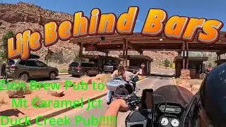 Harleys from Hurricane Ut to Zion Brew Pub, over to Mt Caramel and ending up in Duck Creek Village!!