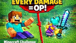 MINECRAFT BUT TAKING DAMAGE GIVES OP LOOT !! 💰 🔥