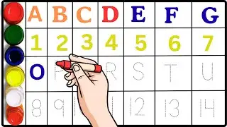Alphabet, ABC song, A to Z, Kids rhymes, collection for writing along dotted lines for toddler, 16p3