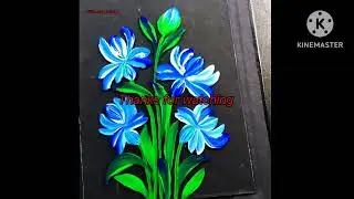 Round brush painting on glass 🔥/ Acrylic colour painting on glass #painting #viralvideo