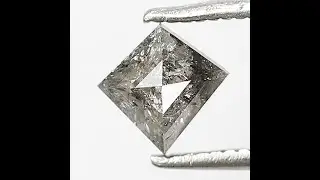 0.72 CT Kite Diamond: Natural Grey Black Salt and Pepper Loose Diamond