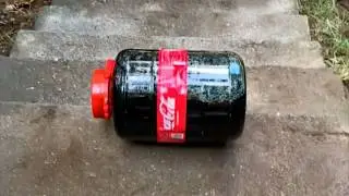 Best Rolling bottle on the stair 🌈 👻 #asmr #crushingsoftthings #crushingcrunchythings