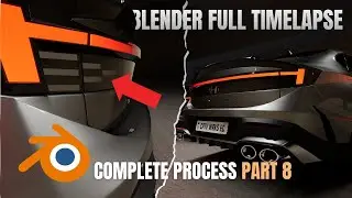 Blender 3D Car Modeling &ndash; Part 8: Tail lights & Edge loops | 2024 Hyundai Sonata | Full Timelapse