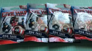 Captain America Civil War Dog Tag Blind Bag Toys!