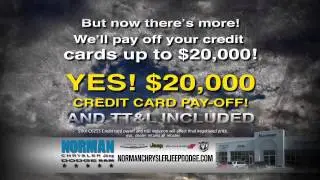 Hail Sale and Credit Card Pay off at Norman Chrysler Jeep Dodge Ram