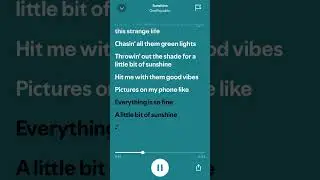 Sunshine -OneRepublic