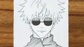 How to draw gojo saturo🔥💀#anime#drawing #gojo #gojosatoru #jjk#naruto#animedrawing #trending #video 