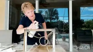 Easy Glam DIY Furniture Makeover // Gold & White //
