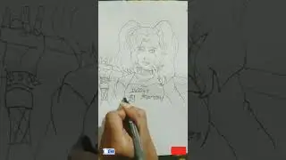 how to draw harley quinn drawing#shorts #youtubeshorts #trending #viral