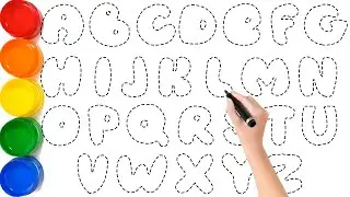 Alphabet Drawing Tutorial A to Z Step by Step Easy // Draw and Paint ABC for Kids // Ks Art