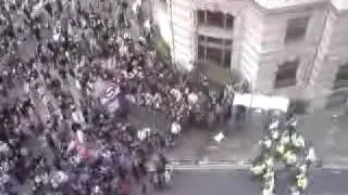 G20 Protest London - Riot begins outside Bank of England