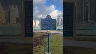 A quick walk Downtown Windsor #canadausa #border #canada #usa #historicmarker #detroit