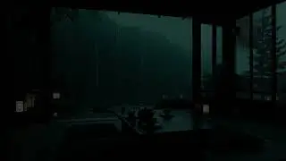 Soft Rainy Night at a Remote Mountain Cabin 🌧 (No Ads) | Peaceful Dark Ambience for Deep Sleep