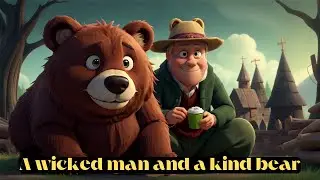 A wicked man and the kind bear _Moral stories in English _#youtubeshorts #youtube #moralstories